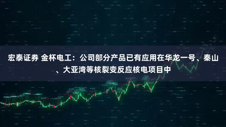 宏泰证券 金杯电工：公司部分产品已有应用在华龙一号、秦山、大亚湾等核裂变反应核电项目中